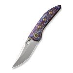 WE Knife Attor Frame Lock Flamed Titanium Knife