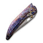 WE Knife Attor Frame Lock Flamed Titanium Knife