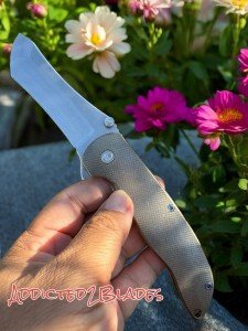 Norseman #3740 Bronze Blue Titanium Folding Knife