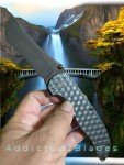Grimsmo Norseman Knife #4861 Ice Blue Titanium
