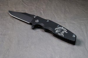Hinderer Eklipse Bat Black Bowie Knife 3.5