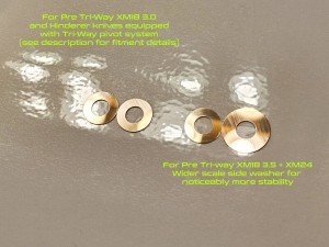 Polished Bronze Washers for Hinderer XM-18