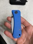 We Banter Liner Lock Pocket Knife - Blue G10