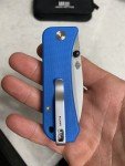 We Banter Liner Lock Pocket Knife - Blue G10