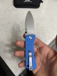 We Banter Liner Lock Pocket Knife - Blue G10