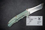 Grimsmo Norseman #4075 - Green Titanium, Bronze Hardware