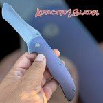Grimsmo Norseman Blue Stonewashed RWL-34 Folding Knife