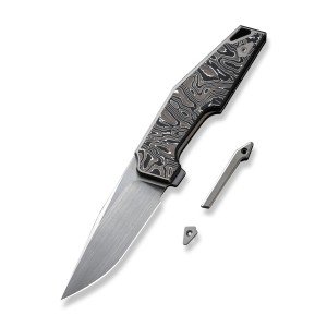 WE Knife OAO 20CV Steel Titanium Carbon Fiber Pocket Knife