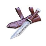 Toferner Seax Knife with Leather Sheath