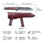 Toferner Seax Knife with Leather Sheath