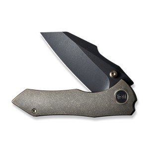 WE Knife High-Fin Frame Lock Bronze Titanium Pocket Knife