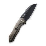 WE Knife High-Fin Frame Lock Bronze Titanium Pocket Knife
