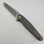 WE KNIFE 610H Stonewashed Titanium Folding Knife