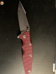 Hinderer Eklipse 3.5" Tanto G10 Red Knife
