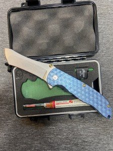 Grimsmo Norseman #2285 - Stonewashed Blue Bronze Knife