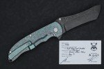 Grimsmo Norseman #7340 - Etched Blade, Green/Plum Ti