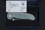 Grimsmo Norseman #7340 - Etched Blade, Green/Plum Ti