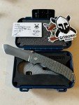 Grimsmo Norseman #7340 - Etched Blade, Green/Plum Ti