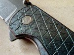 Grimsmo Norseman #7340 - Etched Blade, Green/Plum Ti