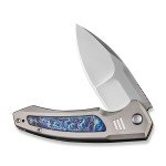 WE Knife Hyperactive Titanium Flamed Blue Knife