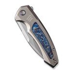 WE Knife Hyperactive Titanium Flamed Blue Knife