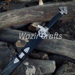 Handmade Damascus Steel Viking Sword - Wazir Crafts