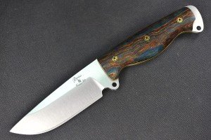 Busse Son of Badger SOB Knife, Curly Oak Handle
