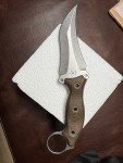 Busse Triceratops Knife, Stonewashed INFI, Coyote Brown