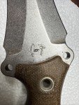 Busse Triceratops Knife, Stonewashed INFI, Coyote Brown