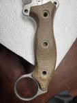 Busse Triceratops Knife, Stonewashed INFI, Coyote Brown