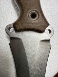 Busse Triceratops Knife, Stonewashed INFI, Coyote Brown