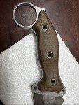 Busse Triceratops Knife, Stonewashed INFI, Coyote Brown