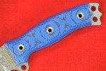 Busse Battle Grade Hell Razor Knife - Blue/Black G10