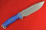 Busse Battle Grade Hell Razor Knife - Blue/Black G10