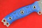 Busse Battle Grade Hell Razor Knife - Blue/Black G10