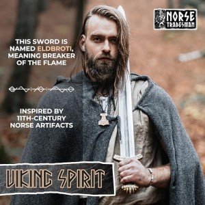 Norse Tradesman Viking Sword with Leather Belt