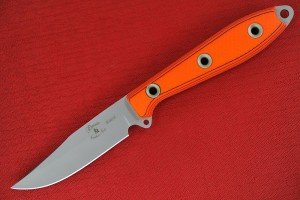 Busse Custom 3.5" Bowie Knife - Black/Orange G10