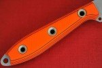 Busse Custom 3.5" Bowie Knife - Black/Orange G10
