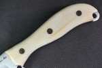 Busse RadioActive Duty 0.165" Satin Knife with White Giraffe Bone Handle