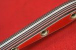 Busse Custom 4.65" Elmax Steak Knife - Red/Black/Grey