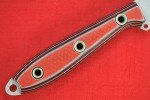 Busse Custom 4.65" Elmax Steak Knife - Red/Black/Grey