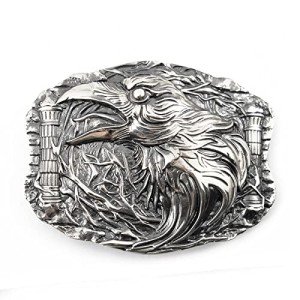Odin's Ravens 925 Sterling Silver Belt Buckle