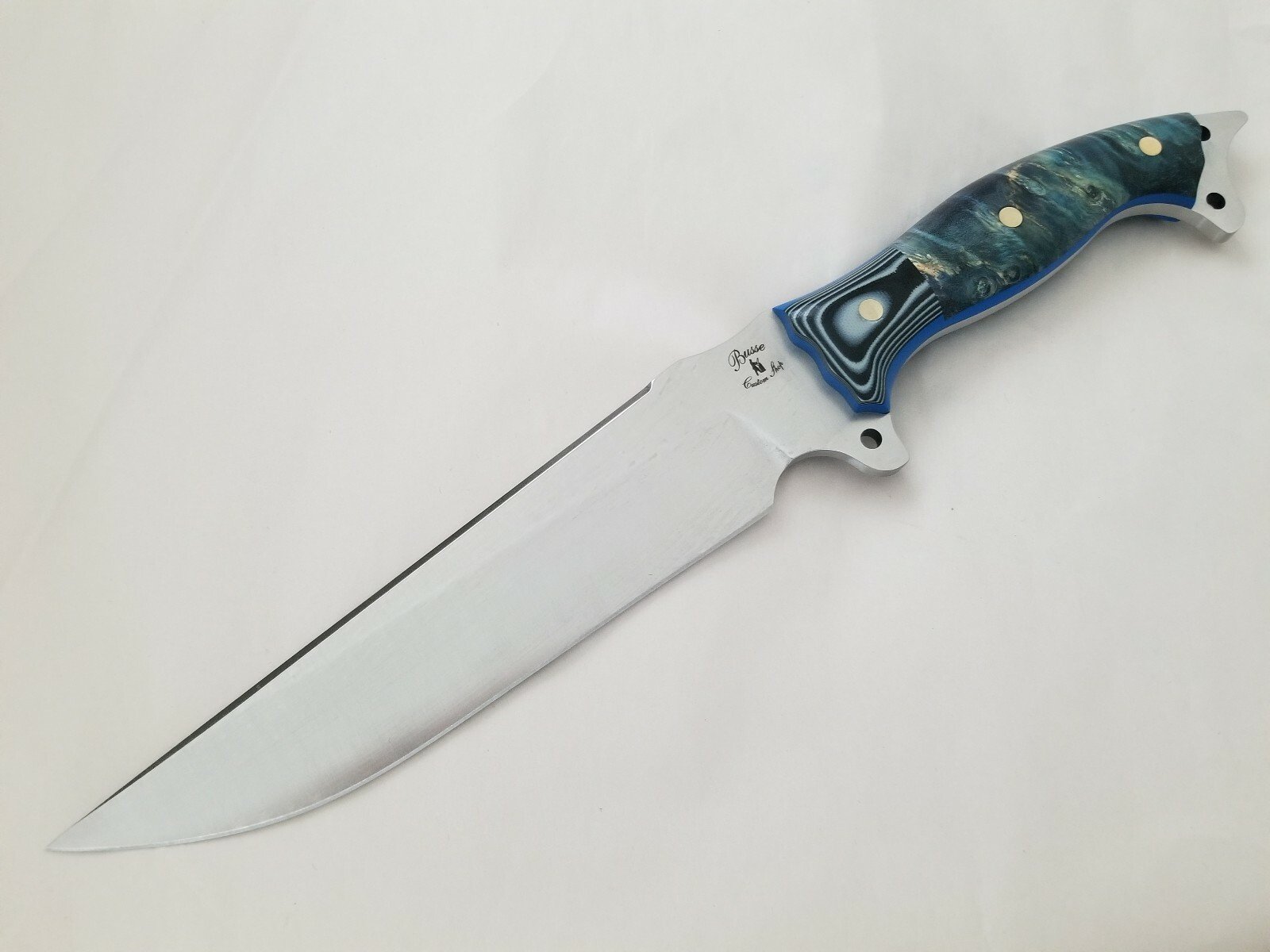 Busse Custom Urgent Fury Knife with Blue Burl