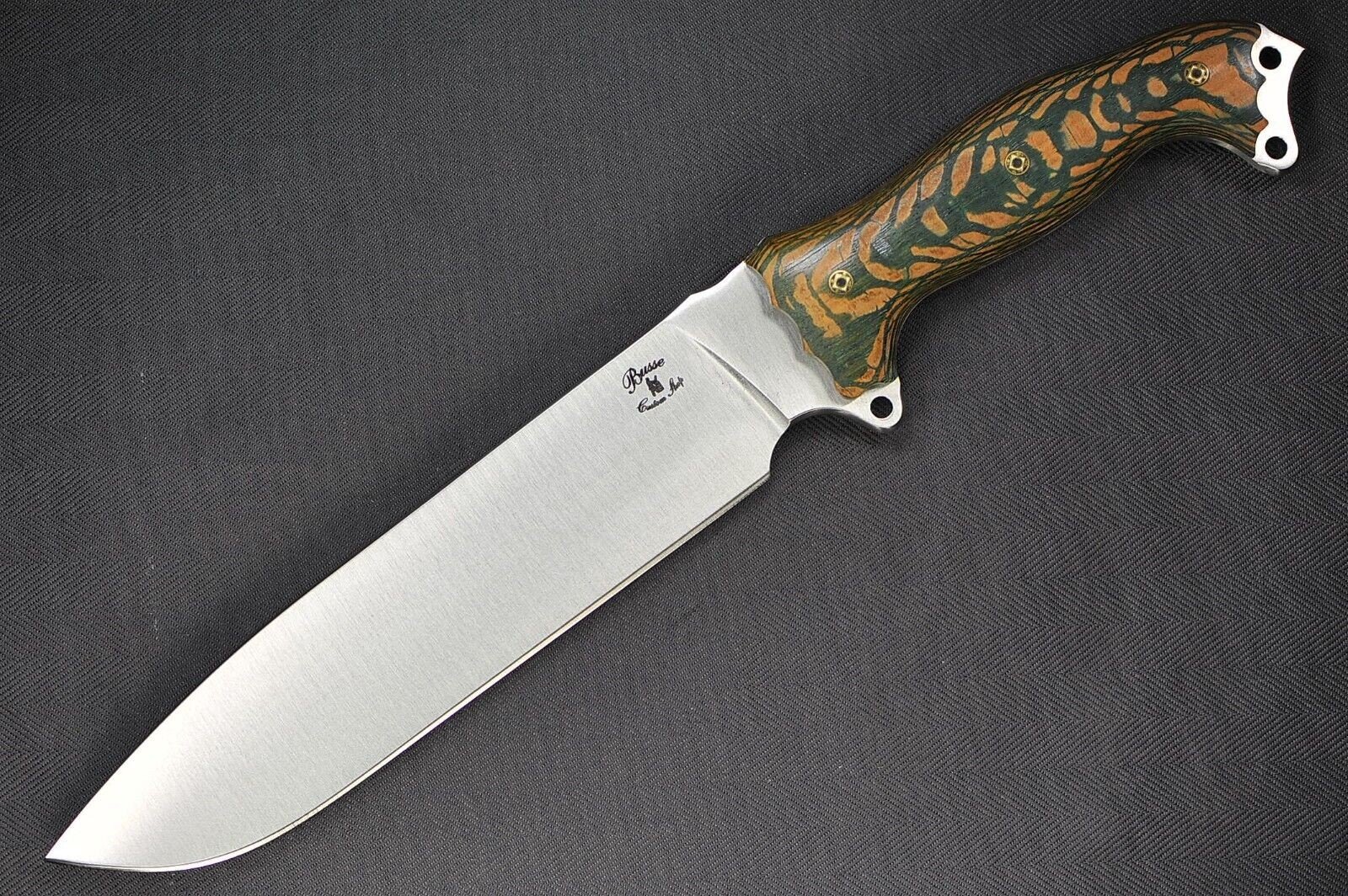 2014 Busse NMFSH Knife with Green/Tan Handle