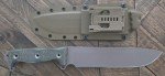 Busse ASH2 Saber Ground Knife - Brown Blade, Green Scales