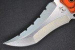 Busse Custom Triceratops Knife - Orange/Black G10 Handle