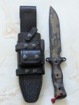Busse Team Gemini A2 Camouflage Knife with Sheath