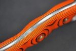 Busse Custom Triceratops Knife - Orange/Black G10 Handle