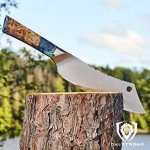 Dalstrong Chef & Cleaver Hybrid Knife - The 'Crixus' - 8 inch - Valhalla Series - 9CR18MOV HC Steel - Celestial Resin & Wood Handle - Razor Sharp Chef's Knife - w/Leather Sheath