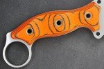 Busse Custom Triceratops Knife - Orange/Black G10 Handle